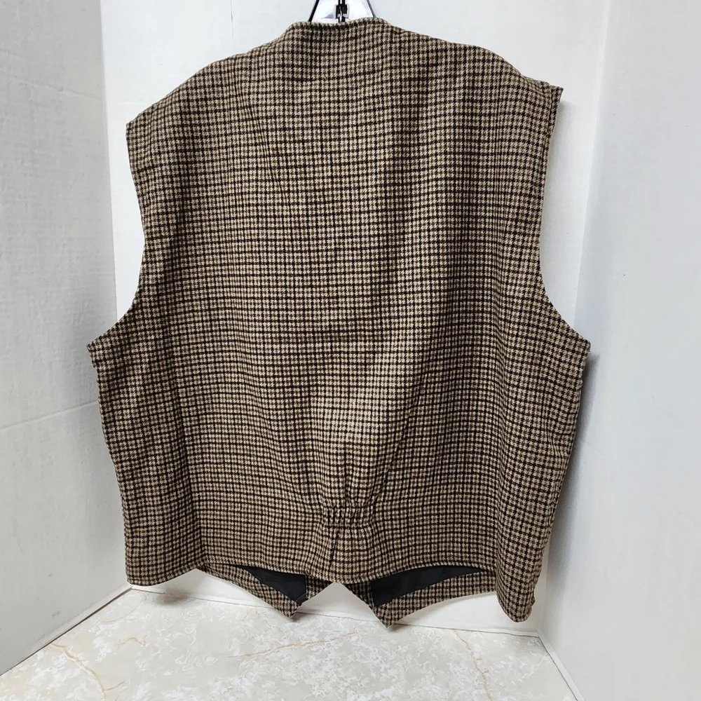 Schaefer Outfitter Laramie Western Wool Blend Vest 3XL Gun Club Houndstooth New - Picture 8 of 11